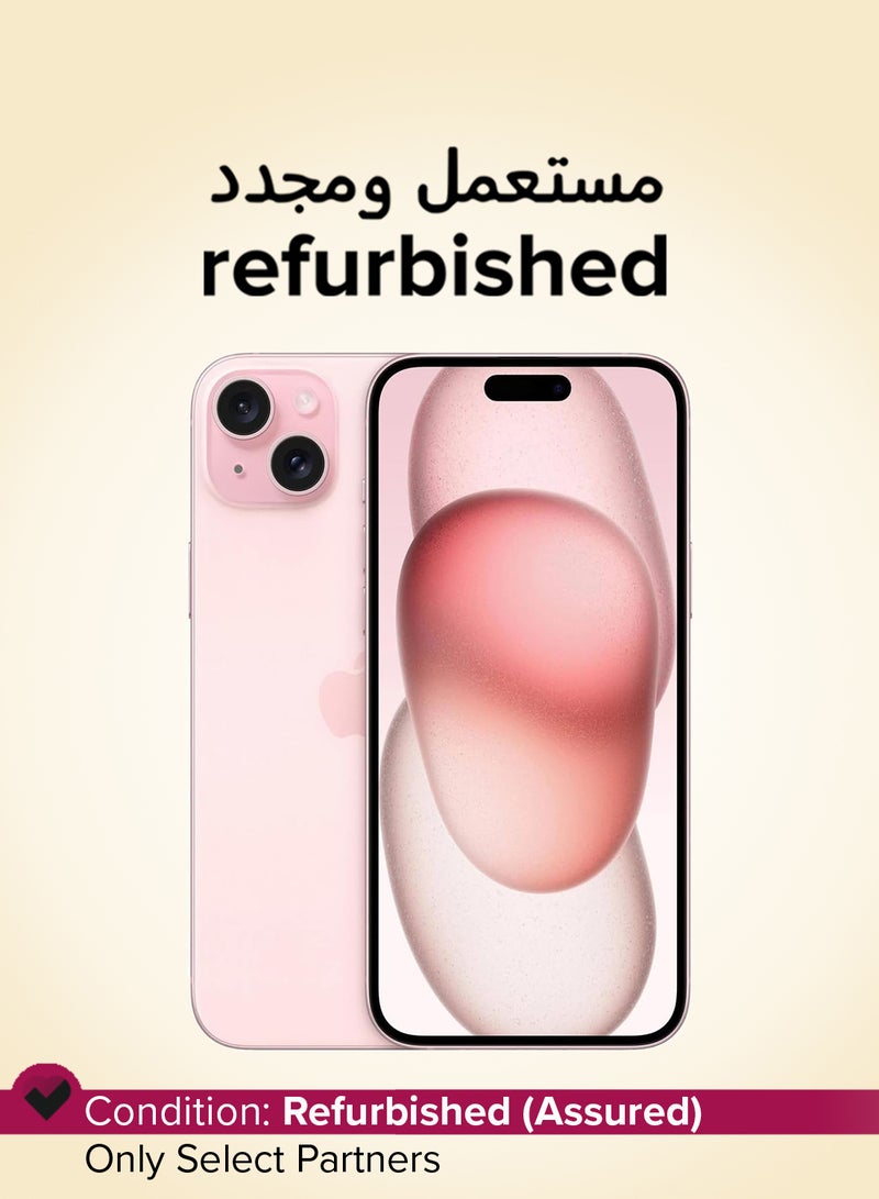 Apple Refurbished - iPhone 15 256GB Pink 5G - USA Version (e-SIM only) - Image 1
