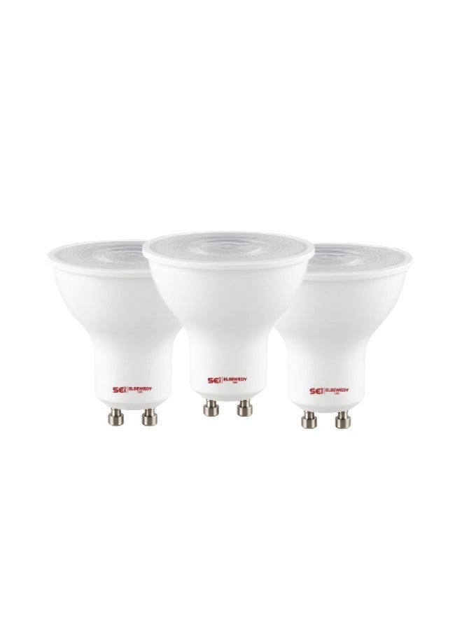 عرض 3 لمبات سبوت LED GU10 من السويدي 5 وات، إضاءة أبيض نهاري