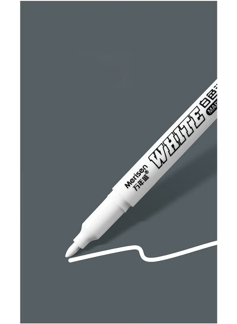 Generic 5 Pack White Marker, 1mm Extra Fine Tip White Paint Marker Permanent for Wood Rock, Plastic, Leather, Glass, Stone, Metal, Canvas, Ceramic, Fabric, Tire (White) - Image 5