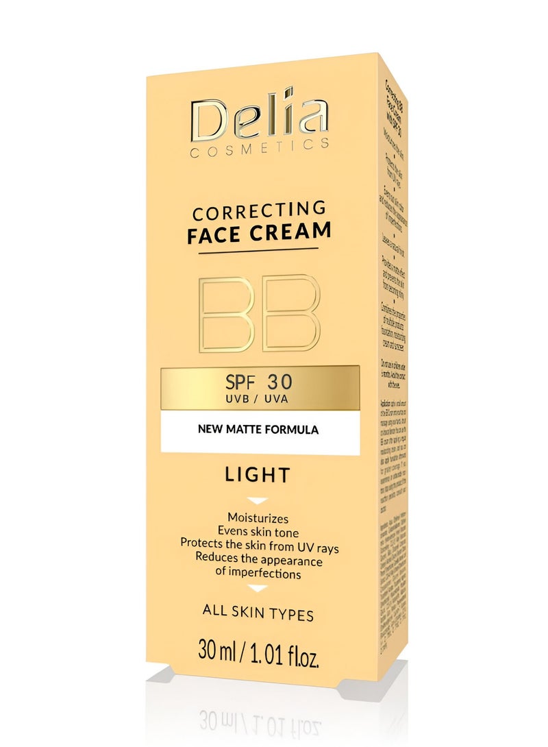 ديليا كريم تصحيح BB للوجه بعامل حماية من الشمس SPF30 فاتح 30 مل - Image 1
