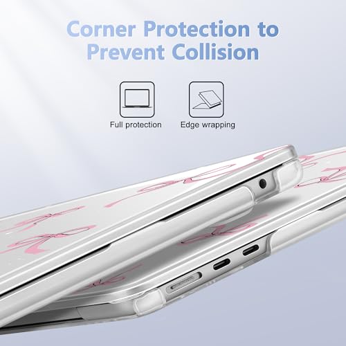 May Chen for M4 MacBook Air 13.6 Inch Case 2025 2024 2023 2022 Release Models: A3240 A3113 M3 A2681 M2, Plastic Hard Shell Case for MacBook Air 13.6" with Retina Display Fits Touch ID, Star Bow - Image 3