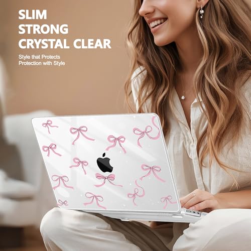 May Chen for M4 MacBook Air 13.6 Inch Case 2025 2024 2023 2022 Release Models: A3240 A3113 M3 A2681 M2, Plastic Hard Shell Case for MacBook Air 13.6" with Retina Display Fits Touch ID, Star Bow - Image 4