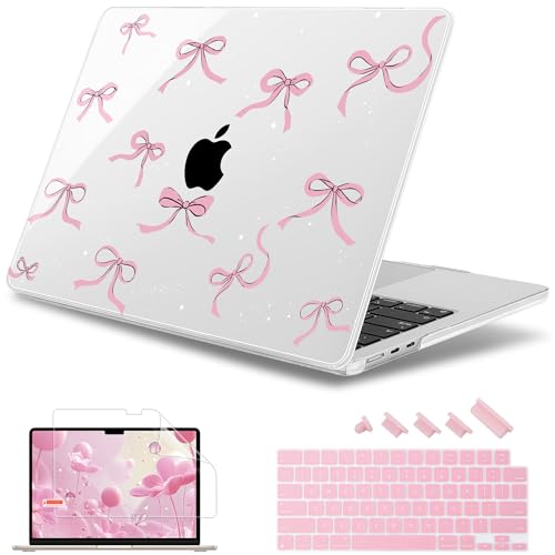 May Chen for M4 MacBook Air 13.6 Inch Case 2025 2024 2023 2022 Release Models: A3240 A3113 M3 A2681 M2, Plastic Hard Shell Case for MacBook Air 13.6" with Retina Display Fits Touch ID, Star Bow - Image 1