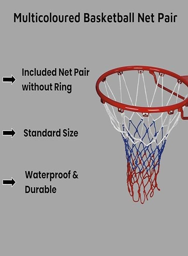 RECCON Sports NETS Basketball Net Pair | Net for Basketball Playing | Suitable of Basketball Ring (Multicolor) - Image 5
