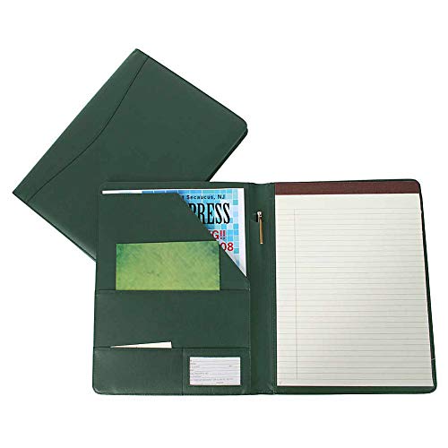 Royce Leather Writing Portfolio Padfolio, Presentation Folder, Business Case with Inserted Note Pad and Folder for Documents (Green) - Image 3