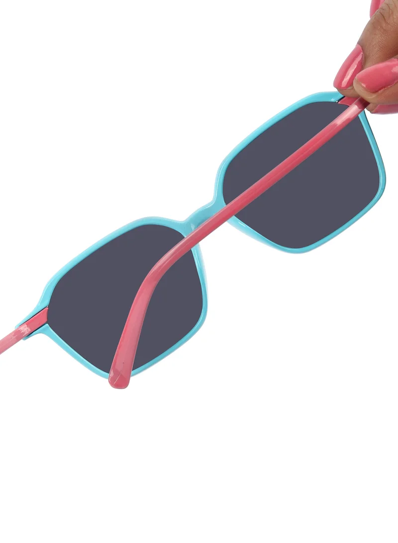 Woggles Stylish Pink & Blue Square Kids Sunglasses