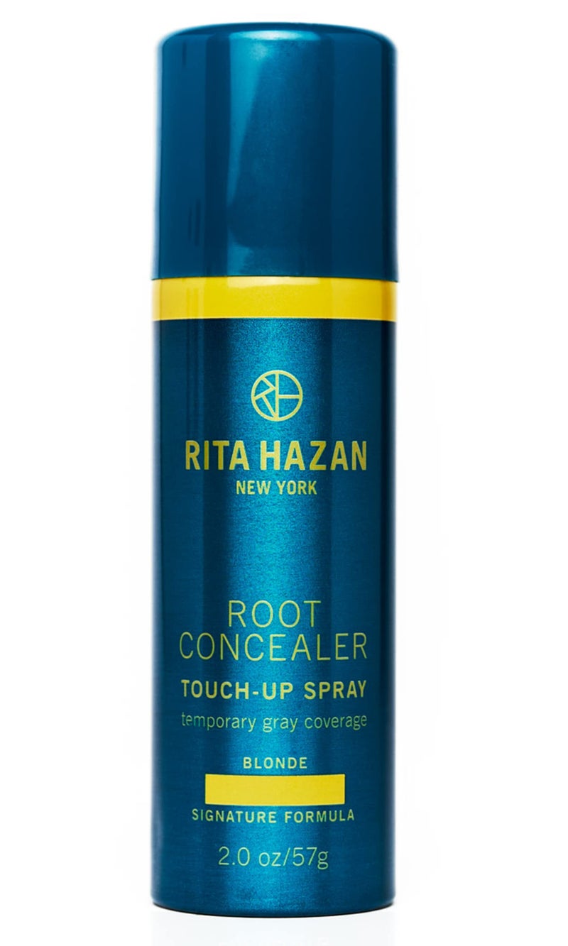 Rita Hazan بخاخ ريتا هازان لتغطية الجذور - بخاخ فوري لتغطية الجذور - تركيبة سريعة الجفاف ومقاومة للماء - بخاخ لون شعر مؤقت للجذور الرمادية - 2 أونصة - Image 1