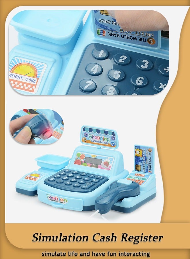 Mini Convenience Store Cashier Electric Toy Children Simulation Supermarket Toy Simulation Cashier Cashier Cashier Game House Toys  - Image 1