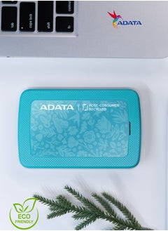 ADATA HD300 1TB ECO Friendly Ultra-slimExternal Hard Drive | Compatible with PS5 XBOX | Shock Sensor Protection | Green  - Image 4