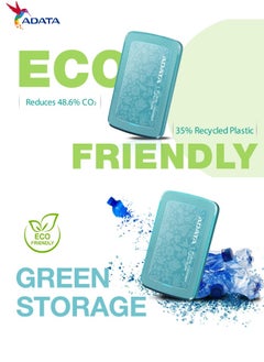 ADATA HD300 1TB ECO Friendly Ultra-slimExternal Hard Drive | Compatible with PS5 XBOX | Shock Sensor Protection | Green  - Image 5