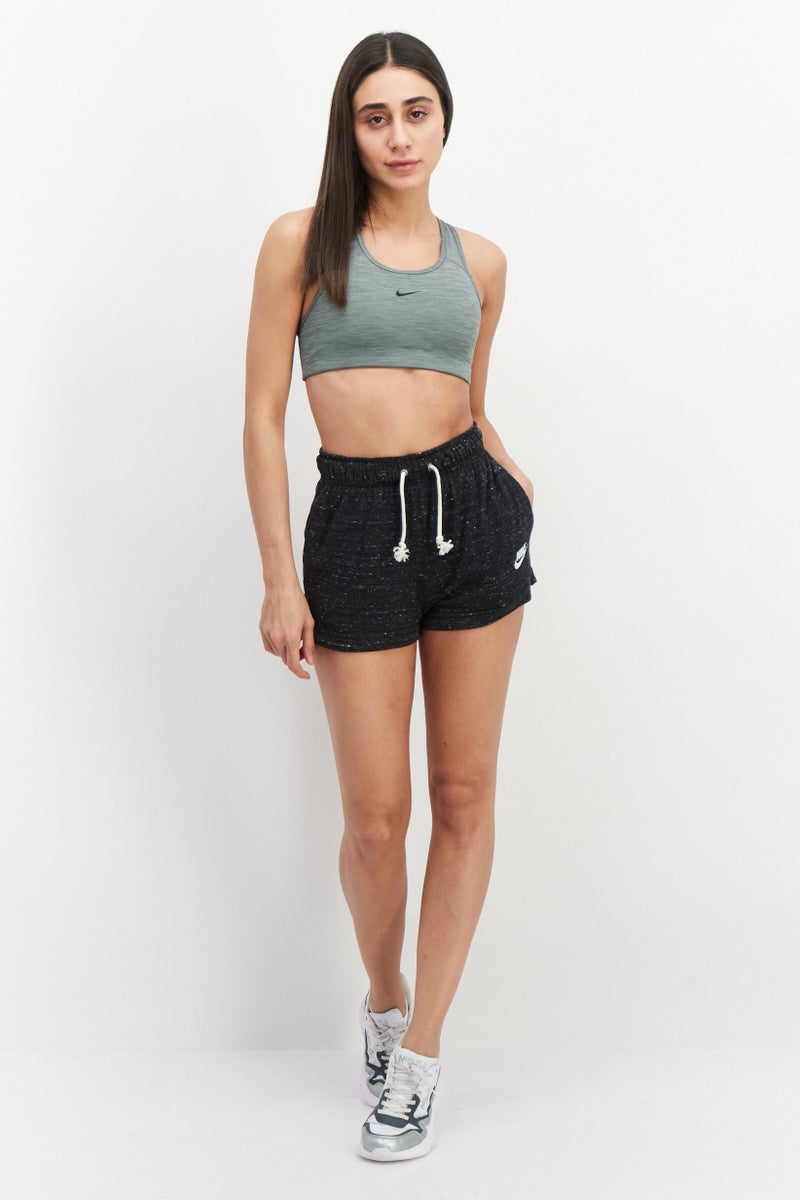 Nike Women Sportswear Fit Brand Logo Training Shorts, Grey Combo - Image 3