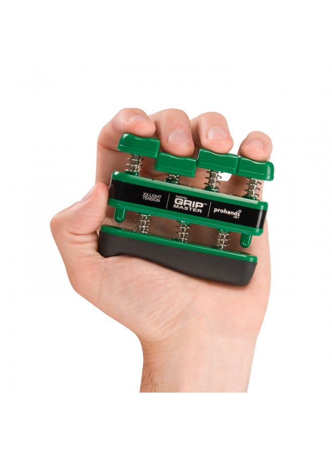 PROHANDS Gripmaster Hand Exerciser, Finger Exerciser (Hand Grip Strengthener), Spring-Loaded, Finger-Piston System, Isolate and Exercise Each Finger, (1.5 lb XX-Light Tension, Green-Gripmaster) - Image 4