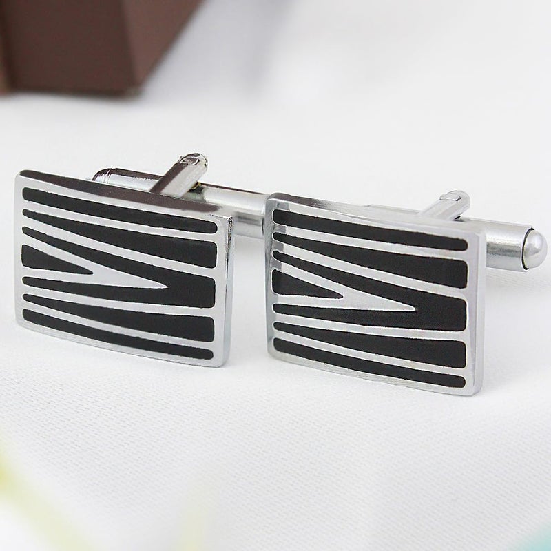 Kovove The Embellished Black Cufflinks for Men - Image 2