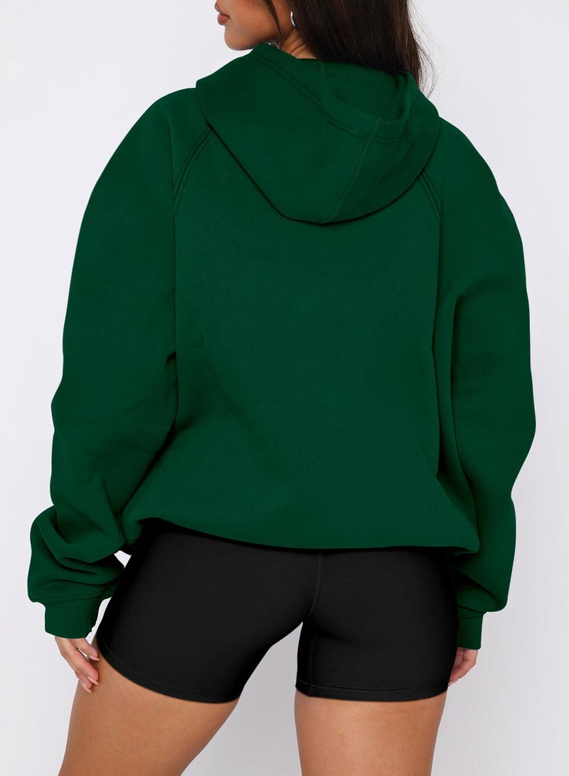 onlypuff Gym Hoodies for Women Long Sleeve Casual Sweatshirts Lightweight Volleyball Shirts Green L - Image 3