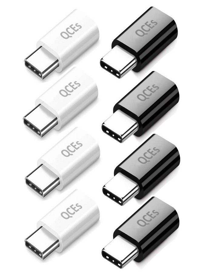 QCEs Micro USB to USB C Adapter 8 Pack, Micro USB Female to USBC Male OTG Adapter Fast Charging Compatible with iPhone 16/15 Pro Plus, Samsung Galaxy, Type-C Phones, Tablets - Image 1