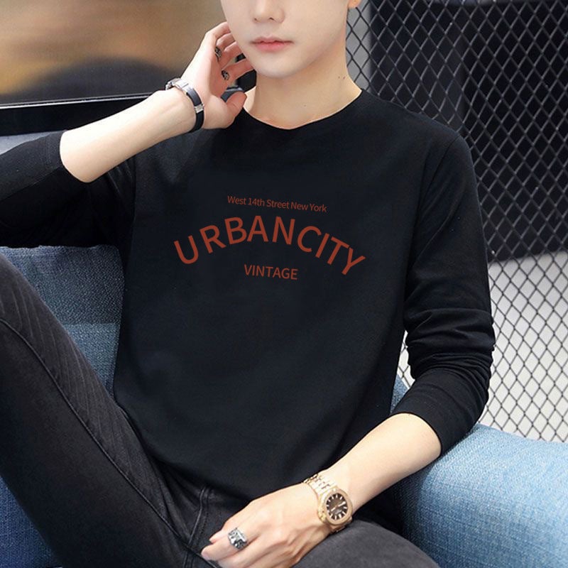 Long-Sleeved T-Shirt Men'S Casual All-Match Autumn New Korean Style Plus Size Trendy Men'S Long-Sleeved Base T-Shirt Stall Supply - Image 4