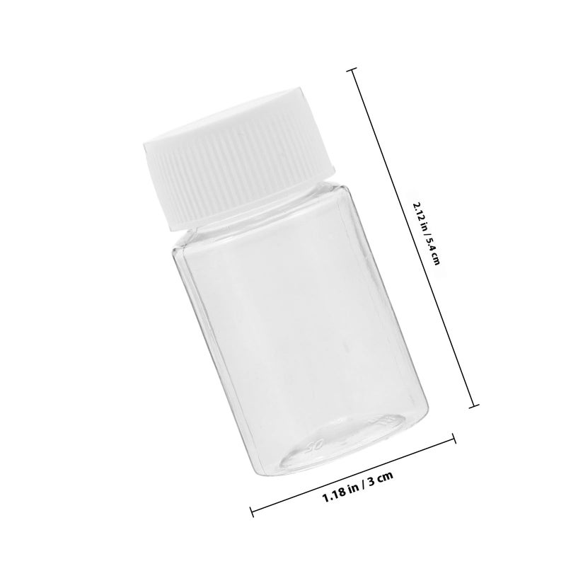 Wide Mouth Plastic Reagent Bottles 20ml 10 Pack for Liquid Solid Sample Storage - Image 3