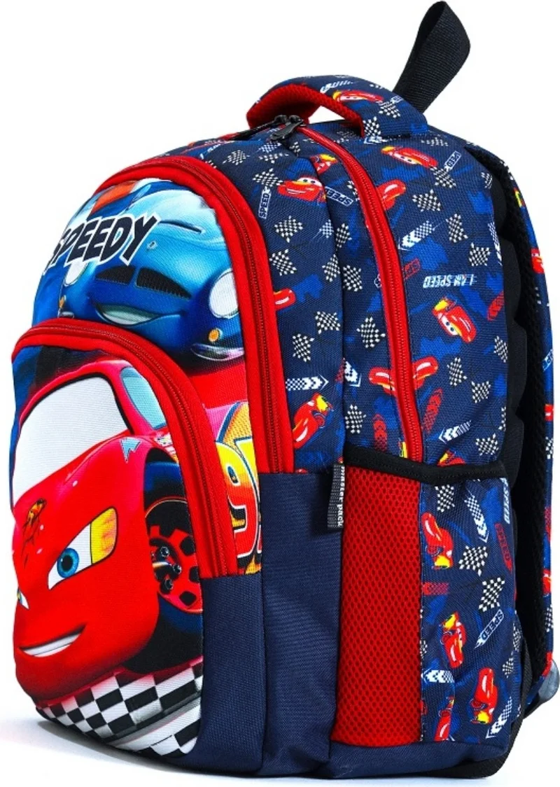 اسبويك New Season Lunch Box and Pen Holder Gift Orthopedic - Car Patterned 3-Piece School Bag Set