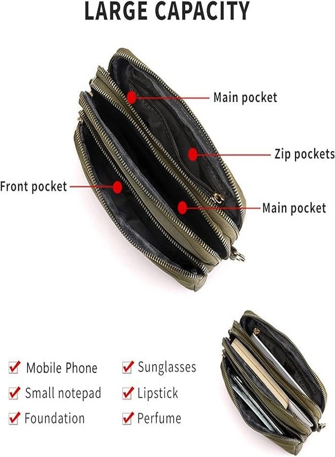 LassZone Small Crossbody Bag for Women Nylon Shoulder Handbags Cell Phone Wallet Purse with Zipper and Adjustable Strap for Ladies - Image 5