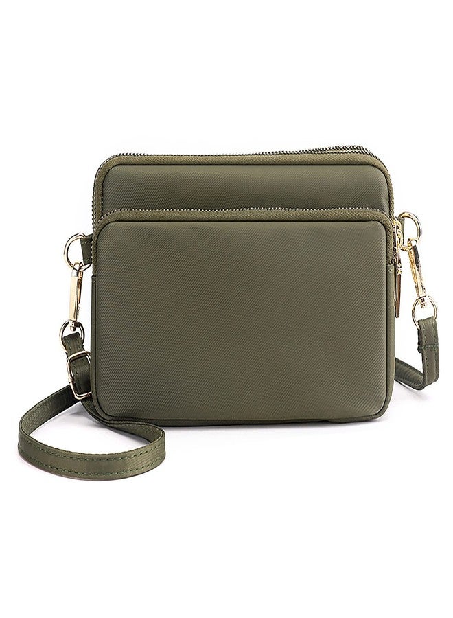 LassZone Small Crossbody Bag for Women Nylon Shoulder Handbags Cell Phone Wallet Purse with Zipper and Adjustable Strap for Ladies - Image 1
