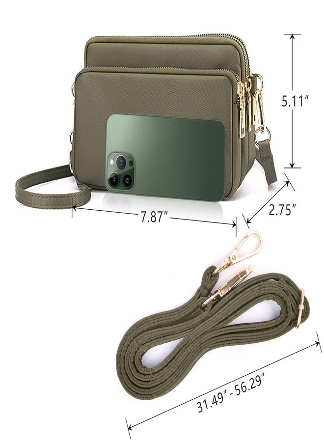 LassZone Small Crossbody Bag for Women Nylon Shoulder Handbags Cell Phone Wallet Purse with Zipper and Adjustable Strap for Ladies - Image 4