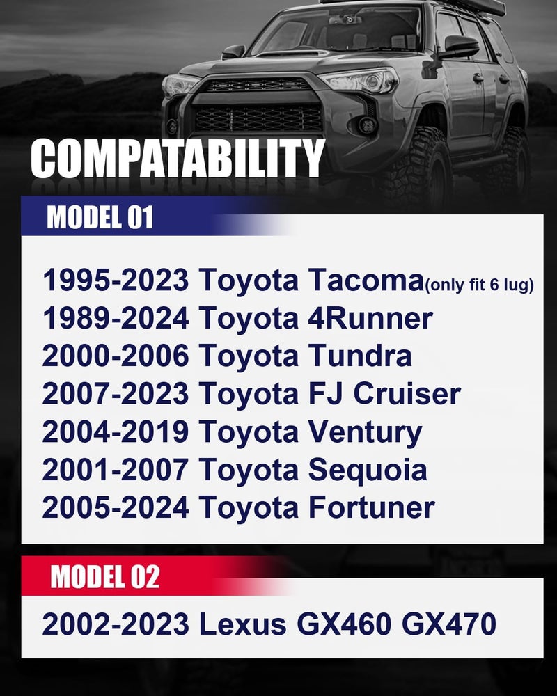FLYCLE 6x5.5 Hubcentric Wheel Spacers 1.25 Inch for 1995-2023 Tacoma 4Runner with Extend Lug Nuts, 6x139.7mm Forged Wheel Spacer with 106mm Bore 12x1.5 Studs for Tundra FJ Cruise Fortuner Sequoia GX460 GX470 - Image 4