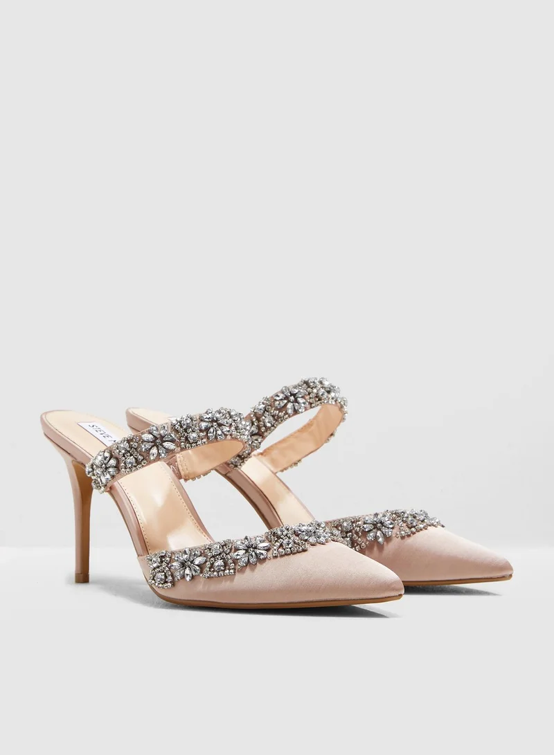 STEVE MADDEN Elina Pump-Nude Satin