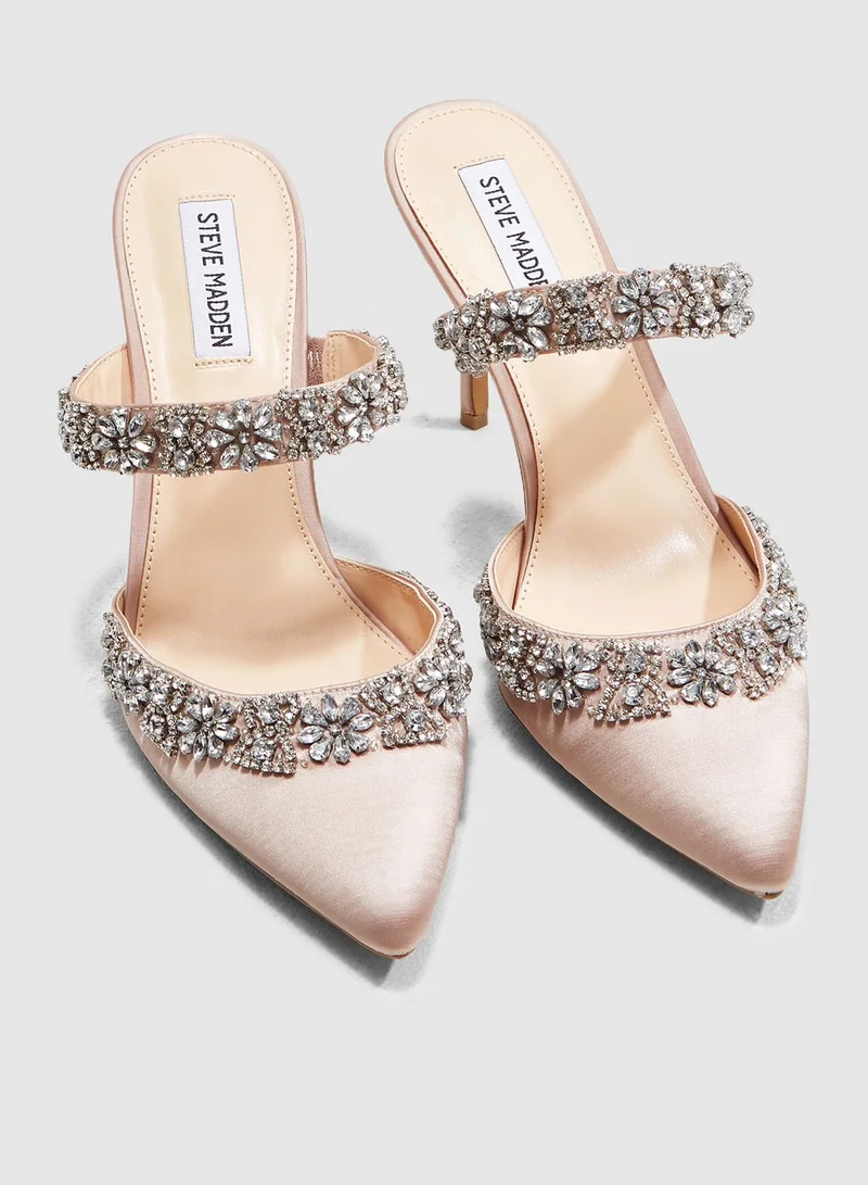 STEVE MADDEN Elina Pump-Nude Satin