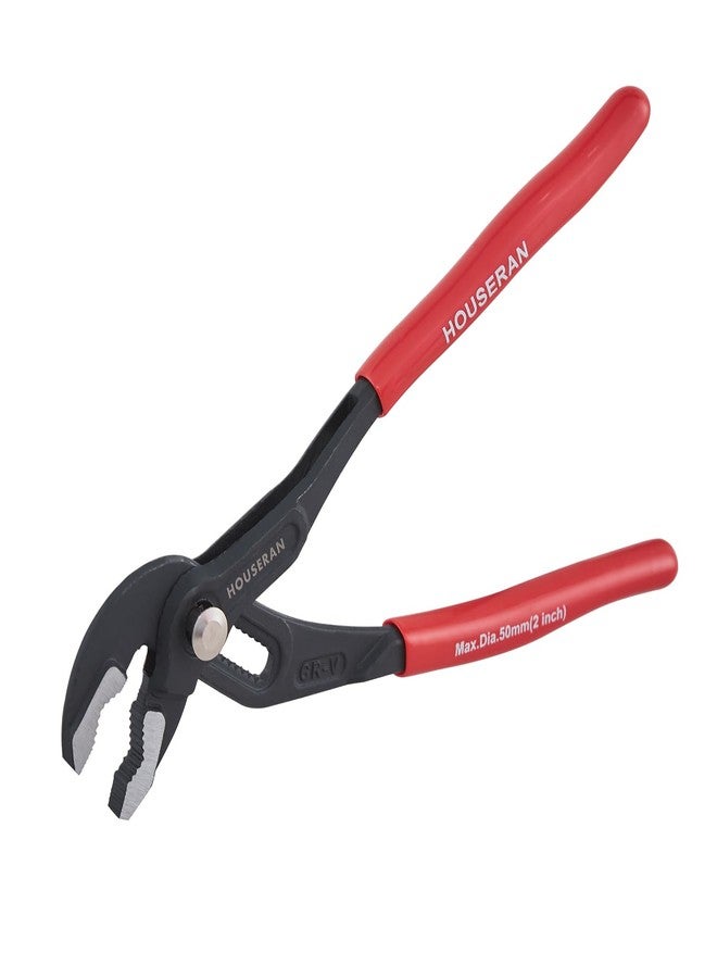 HOUSERAN Slip Joint Pliers, HOUSERAN Water Pump Pliers, 10 Inch Groove Joint Pliers, Wrench Pliers with Comfort Red Grips, CRV Tongue and Groove Pliers for Home Repair, Gripping, Nuts, Bolts, Pipe & Fittings - Image 1