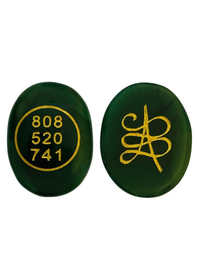 SOLAVA Zibu Coin Original Green Aventurine Stone-Green Jade Crystal Stone Pre-Energized For Good Luck Prosperity And Positivity In Money Love And Relationship- 808 520 741 Zebu Coin - Image 1