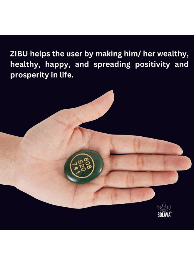 SOLAVA Zibu Coin Original Green Aventurine Stone-Green Jade Crystal Stone Pre-Energized For Good Luck Prosperity And Positivity In Money Love And Relationship- 808 520 741 Zebu Coin - Image 2
