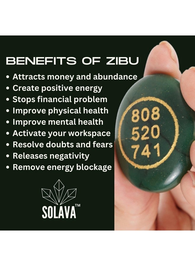 SOLAVA Zibu Coin Original Green Aventurine Stone-Green Jade Crystal Stone Pre-Energized For Good Luck Prosperity And Positivity In Money Love And Relationship- 808 520 741 Zebu Coin - Image 3
