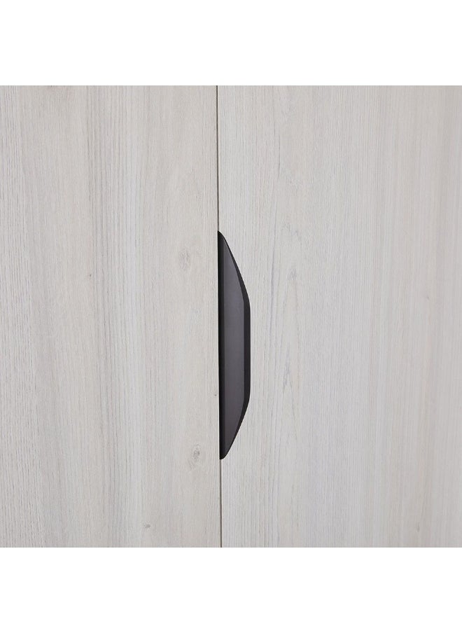 DANUBE HOME Pletora 2 Door Wardrobe With Mirror Inside Sturdy Closet Clothes Storage Cupboard Modern Design Space Saving Swing Door Cabinet For Bedroom L91.6Xw59.5Xh216Cm - Grey Oak  - Image 5