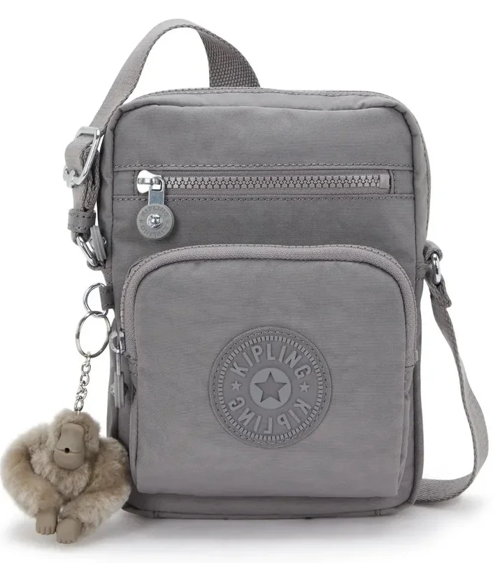 كيبلينغ حقيبة كروس بودي رمادية صغيرة من غني