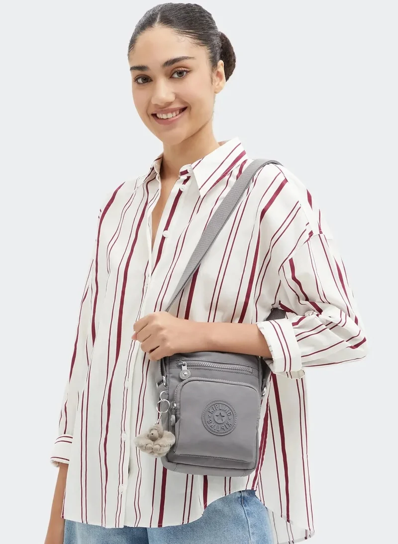 كيبلينغ حقيبة كروس بودي رمادية صغيرة من غني