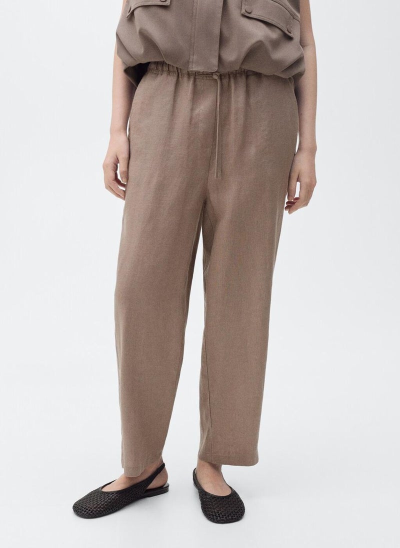MANGO Essential Relaxed Fit Pants  - Image 1