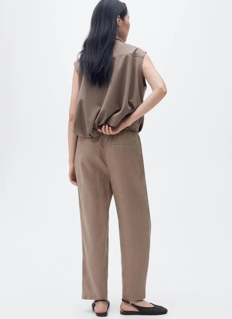 MANGO Essential Relaxed Fit Pants