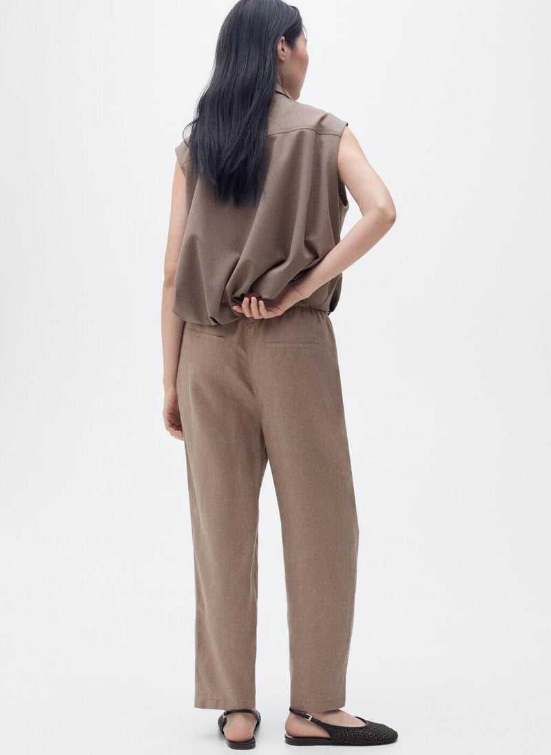 MANGO Essential Relaxed Fit Pants  - Image 2