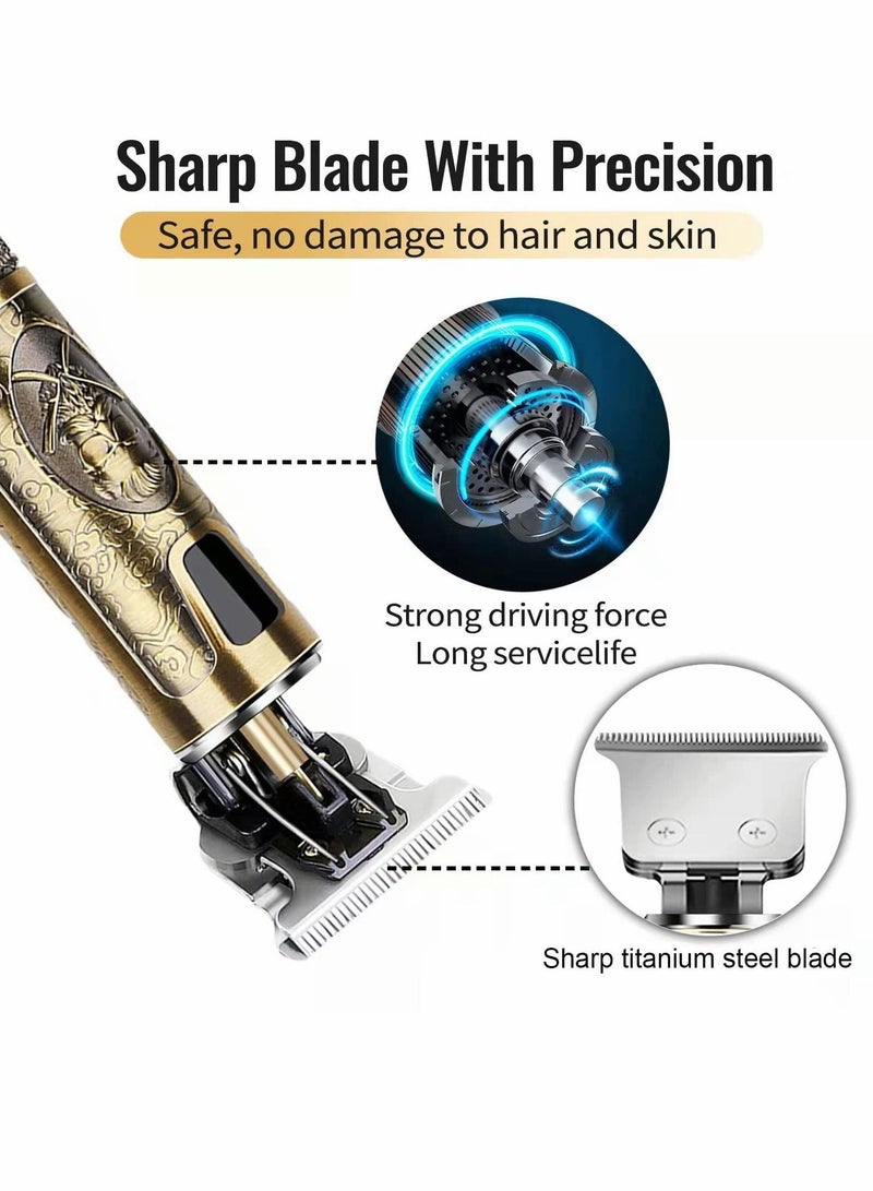 Beard Trimmer for Mens, Rechargeable Electric Hair Clippers with LCD Screen - Image 2