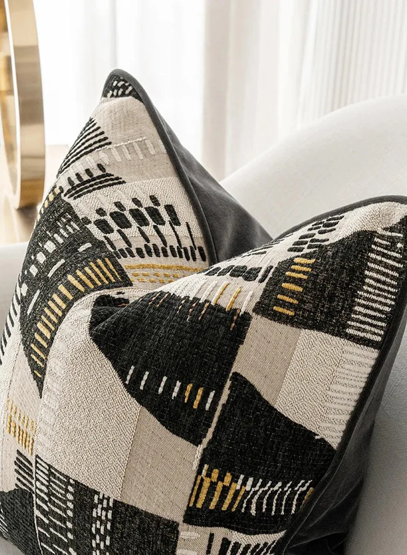 KNOT HOME Cushion Hilda Steele (with filler) Pillow Knot Home Cover Set for Modern Sofa Contemporary Living Room Bedroom and Office Soft Washable