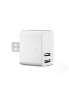 Generic Wi-Fi Tuya Smart USB Adapter 2 USB Ports 5V 2A, Support Remote Control, Voice Control, Scheduling  - Image 1