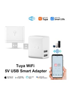 Generic Wi-Fi Tuya Smart USB Adapter 2 USB Ports 5V 2A, Support Remote Control, Voice Control, Scheduling  - Image 3