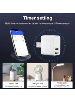 Generic Wi-Fi Tuya Smart USB Adapter 2 USB Ports 5V 2A, Support Remote Control, Voice Control, Scheduling  - Image 5