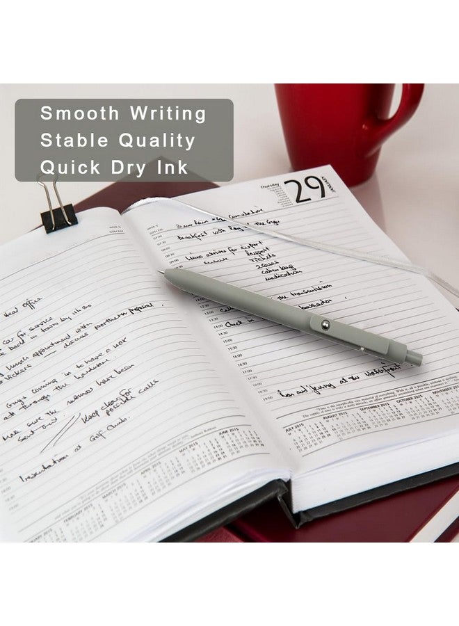 Vico Gel Pens, 5 Pcs School Supplies Aesthetic Gel Pens, 0.5Mm Quick Dry Black Ink Pens, Fine Point Smooth Writing Pens For Journaling Note-Taking, Cute Office School Supplies Gifts For Women Men (Morandi) - Image 5