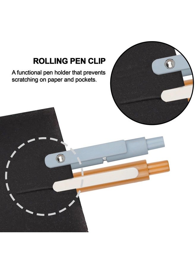 Vico Gel Pens, 5 Pcs School Supplies Aesthetic Gel Pens, 0.5Mm Quick Dry Black Ink Pens, Fine Point Smooth Writing Pens For Journaling Note-Taking, Cute Office School Supplies Gifts For Women Men (Morandi) - Image 4