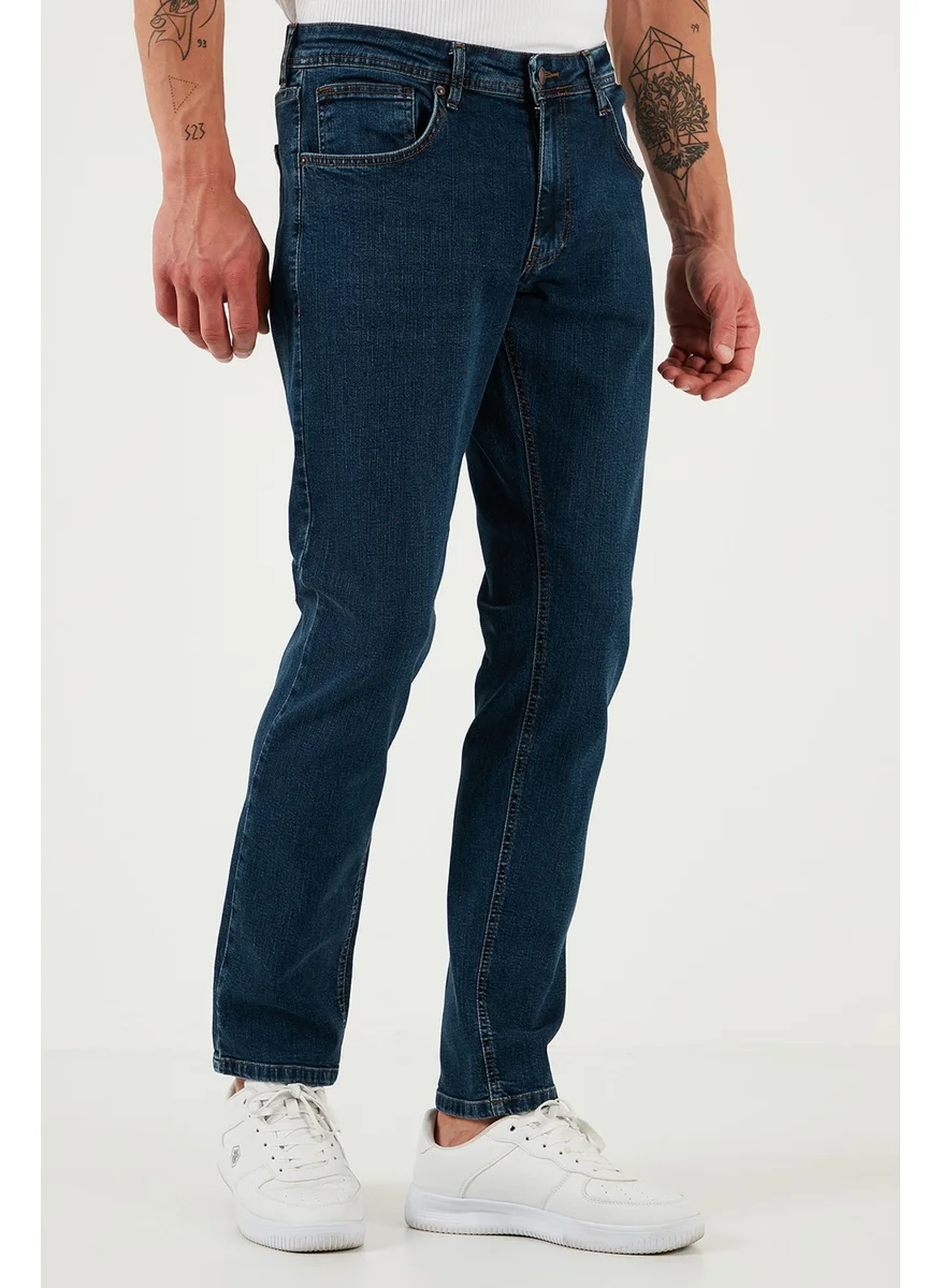 Buratti Stretch Cotton Regular Fit Normal Waist Straight Leg Jeans Men's Jeans 2201S51PARMA