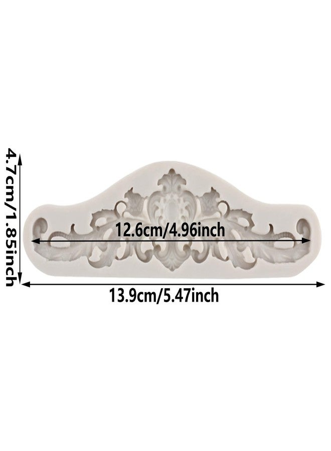 YANQINMS Baroque Style Curlicues Scroll Lace Silicone Fondant Molds Relief Flower Mold Filigree Mold 3D Sculpted For Cake Decorating Cupcake Topper Chocolate Gum Paste Candy Polymer Clay - Image 2