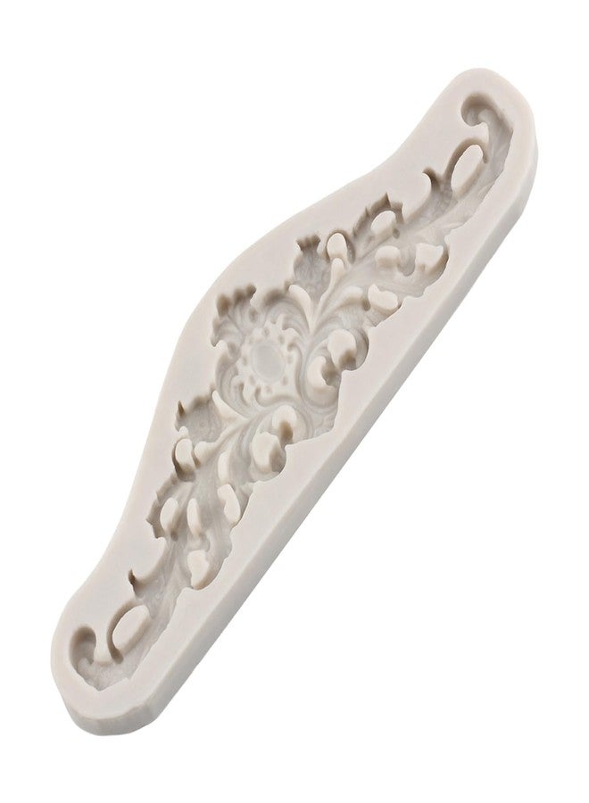 YANQINMS Baroque Style Curlicues Scroll Lace Silicone Fondant Molds Relief Flower Mold Filigree Mold 3D Sculpted For Cake Decorating Cupcake Topper Chocolate Gum Paste Candy Polymer Clay - Image 3