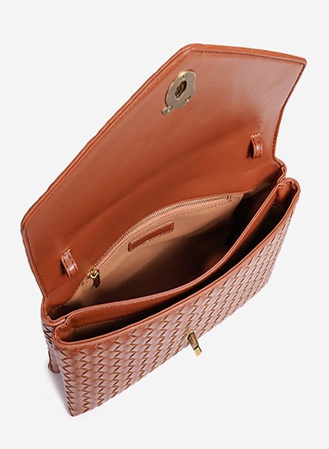 Niction PU Leather Woven Crossbody Purses Women Crescent Hobo Bags Satchel Shoulder Bag Knotlock Messenger Envelope Handbag 2025 - Image 4