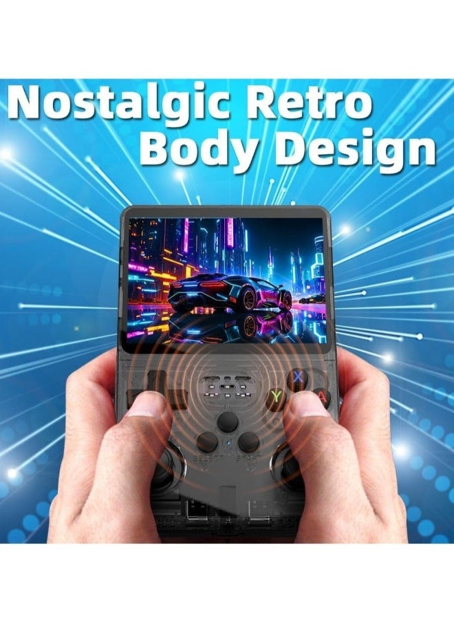 EVEREEN R36S Handheld Retro Gaming Console Linux System with 128G TF Card, Preloaded with 15000+ Games, Retro Video Game Console 3.5-inch IPS Screen (Black 128G) - Image 3